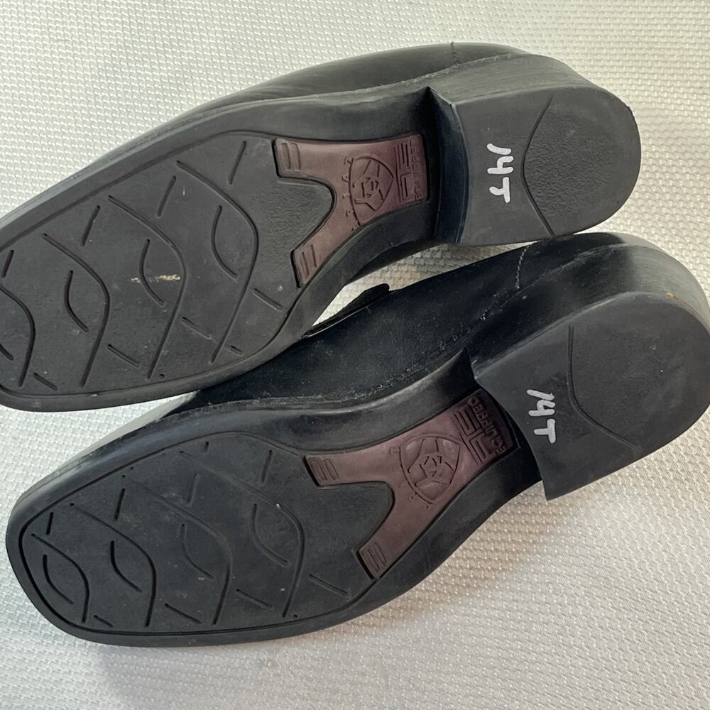Ariat Shoes Womens 8.5 Loafers Black Leather Round Toe Low Top Slip On Suede - Picture 12 of 13